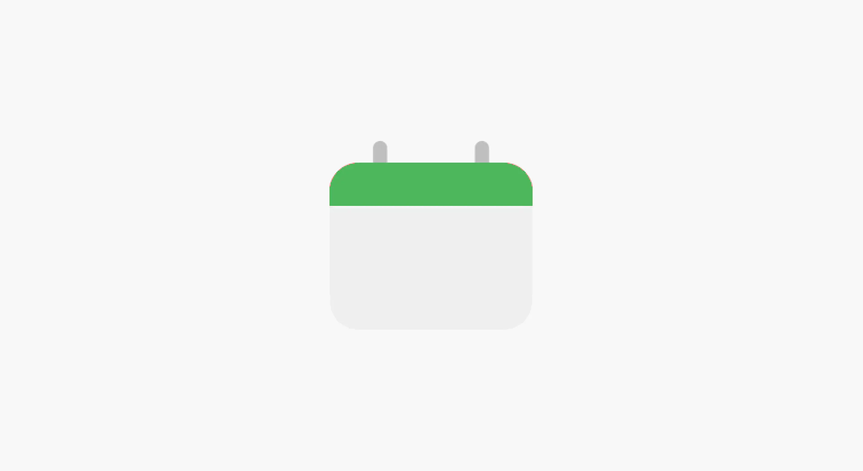 a calendar icon with a green border on a white background .