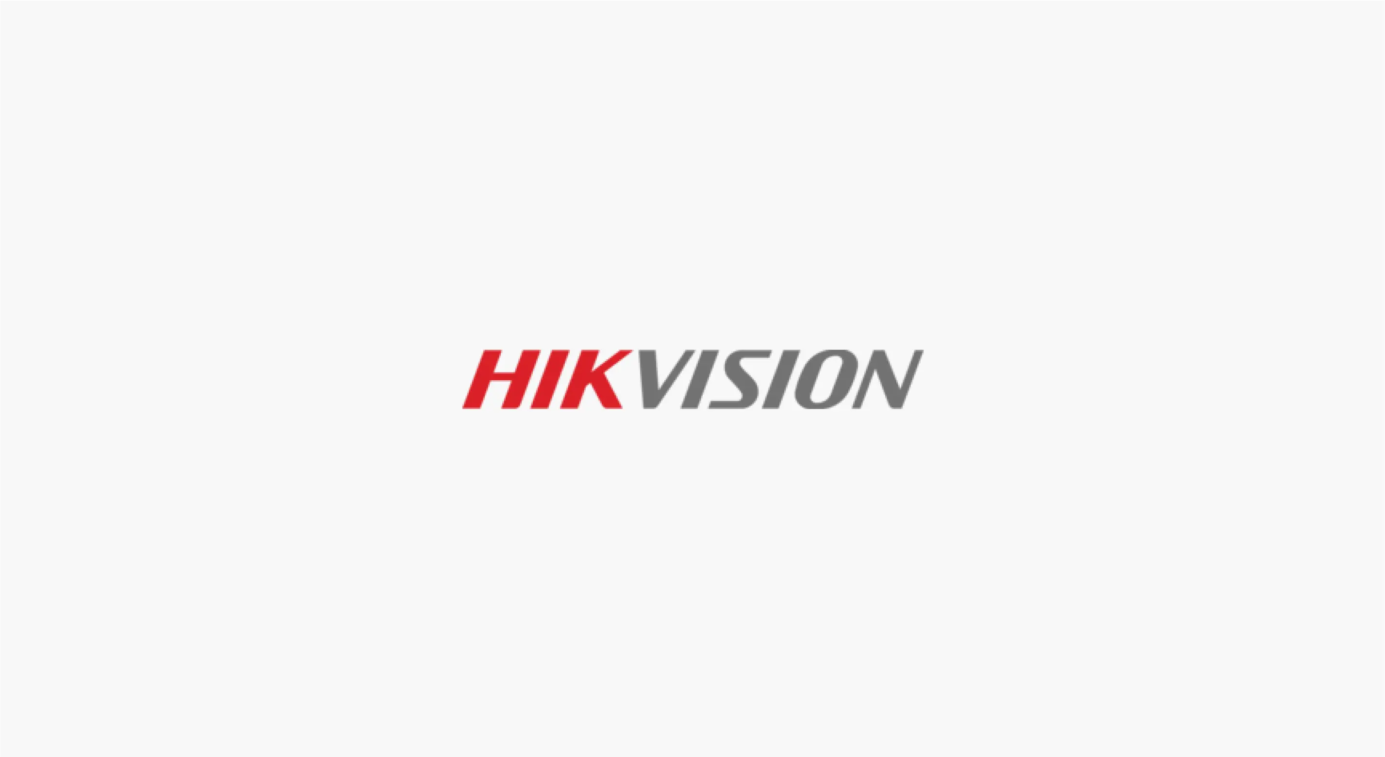a white background with a red and black logo for hikvision