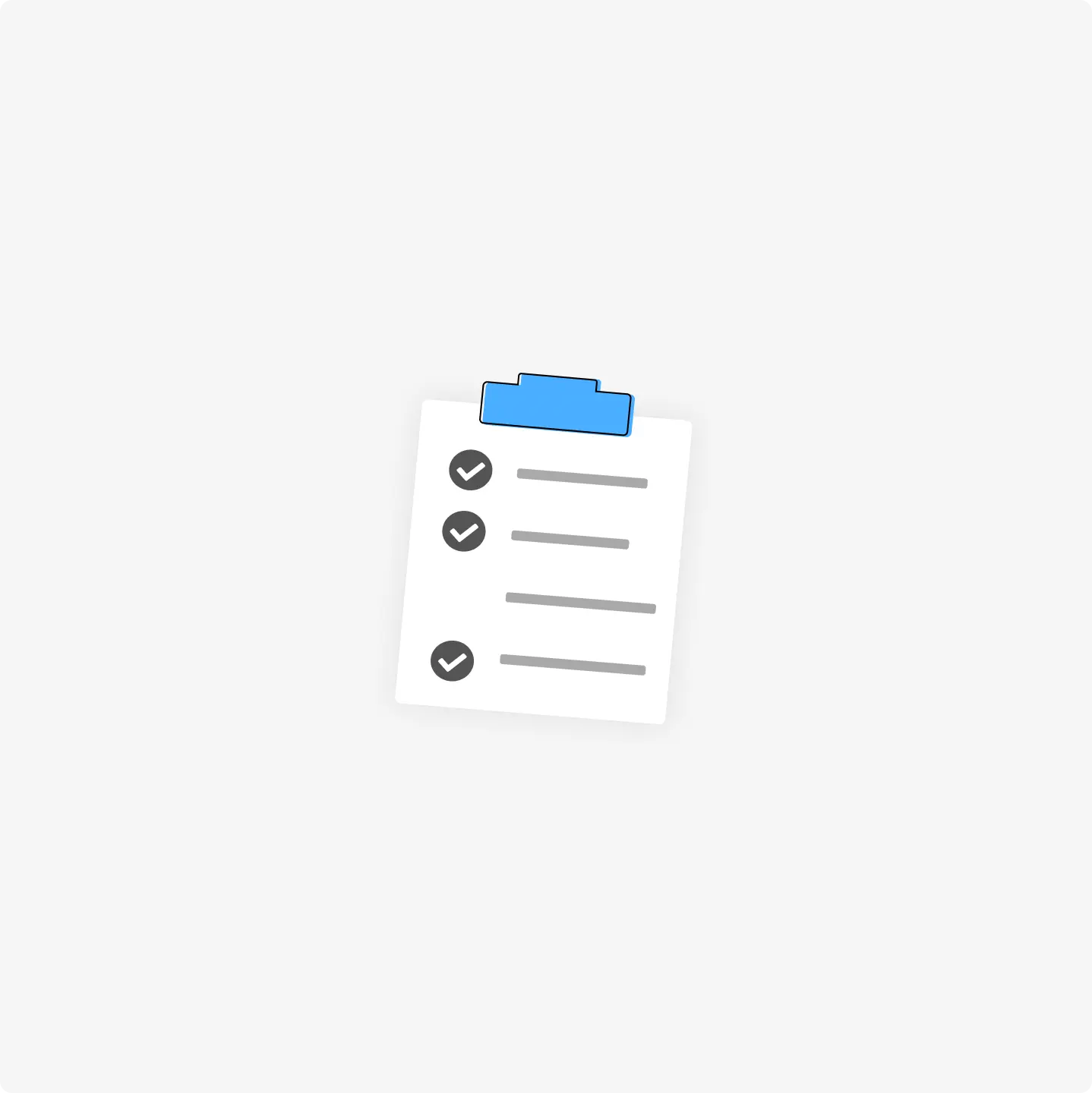 an illustration of a clipboard with a checklist on it .