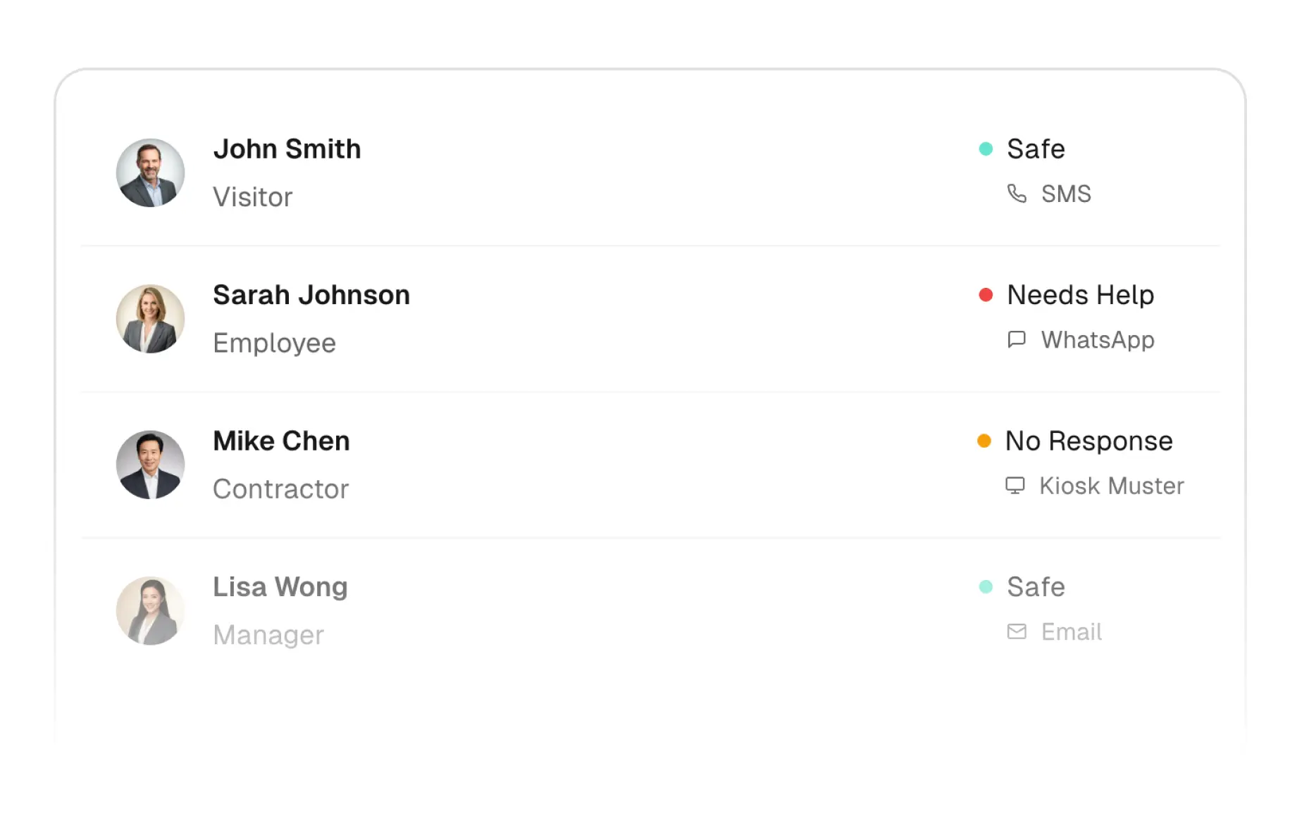 a list of people including john smith and sarah johnson