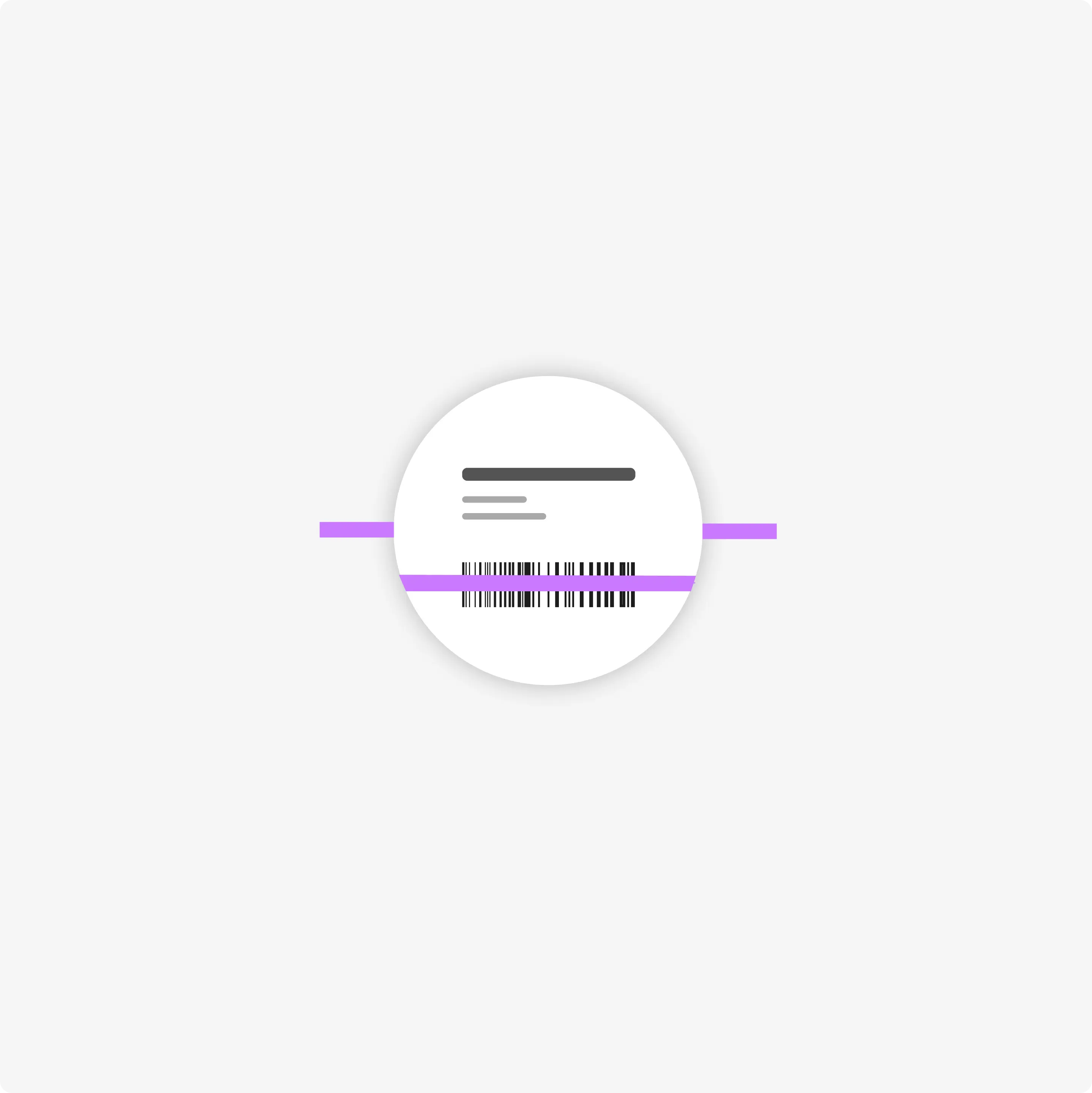 a white circle with a barcode on it