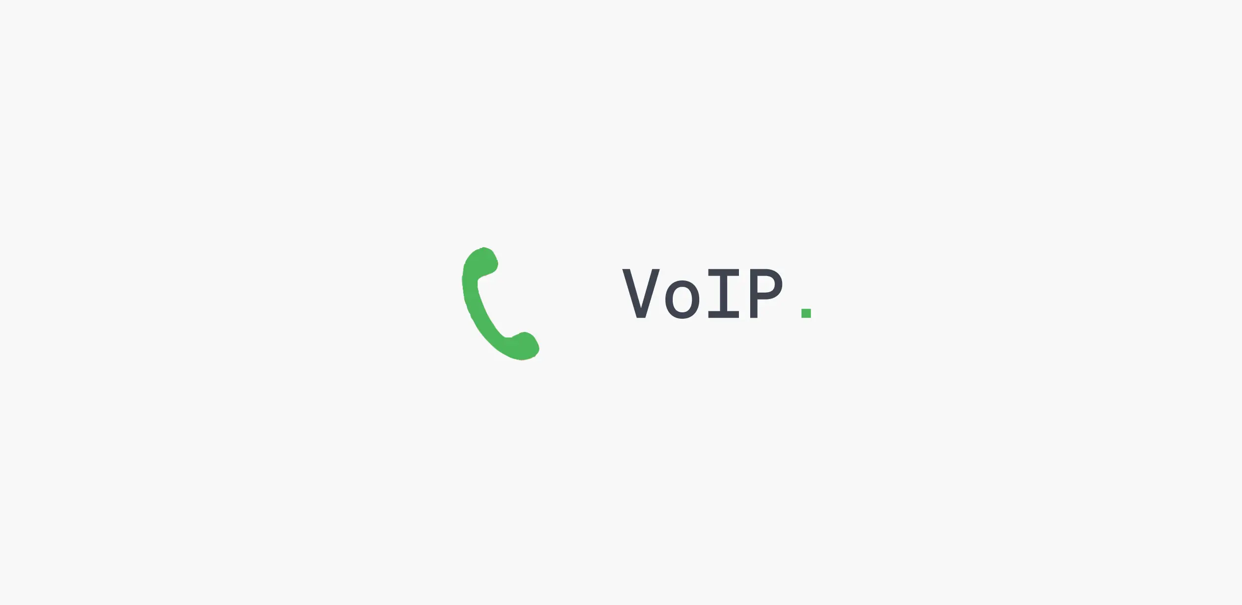 a green phone icon with the word voip on a white background .